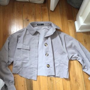 Nasty Gal Cropped Grey Jacket